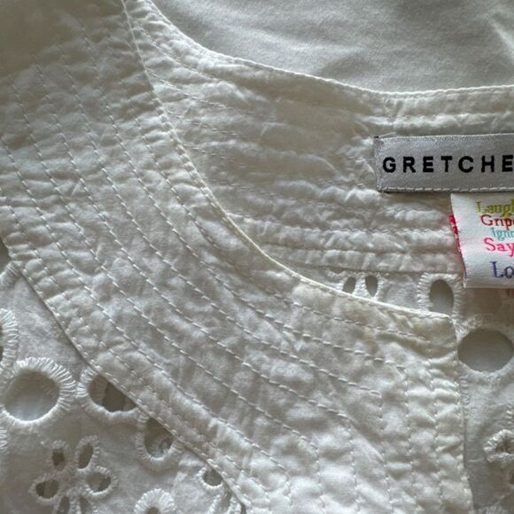 Gretchen Scott Cotton Eyelet Tunic - Alibi - Size L - Picture 3 of 7